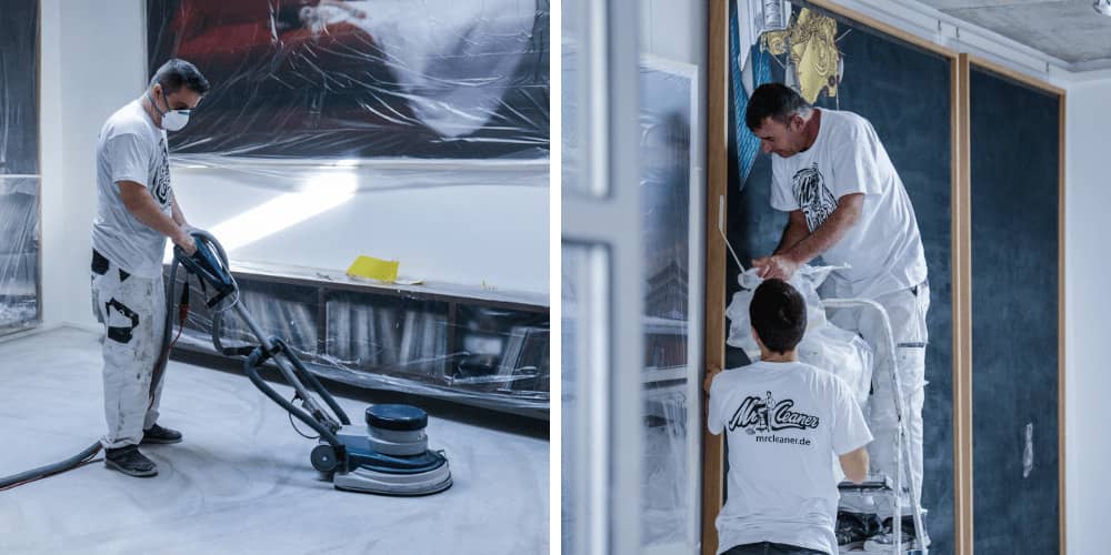 Einsatz unseres Teams bei einer Baureinigung
