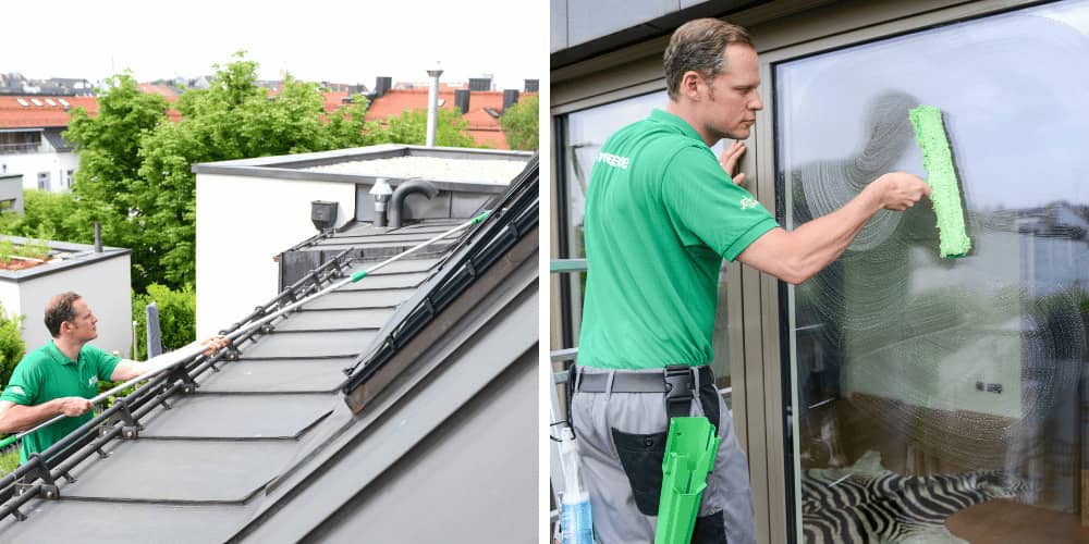 Einsatz unserer Profi Fensterputzer
