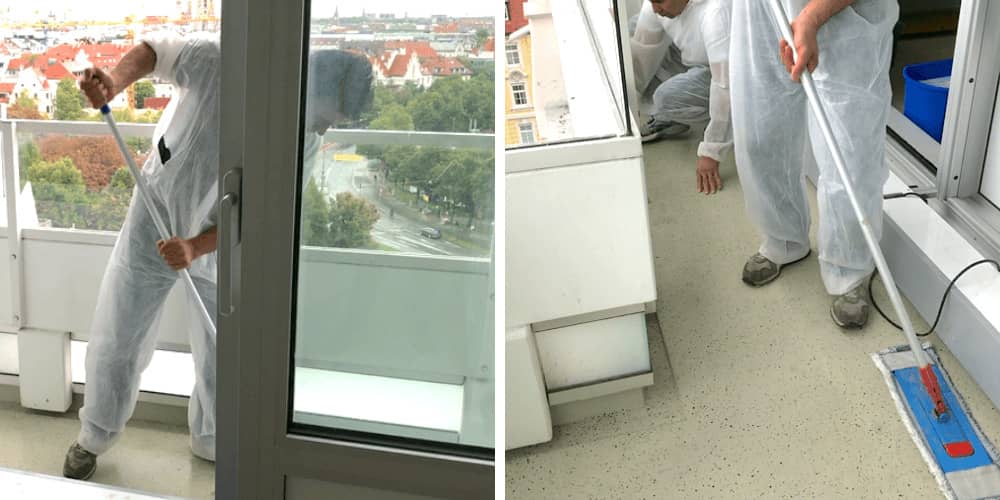 Einsatz unserer Profis bei einer Taubenkotentfernung