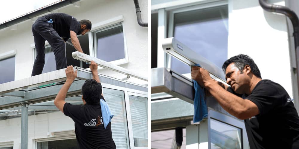 Einsatz unserer Profi Fensterputzer