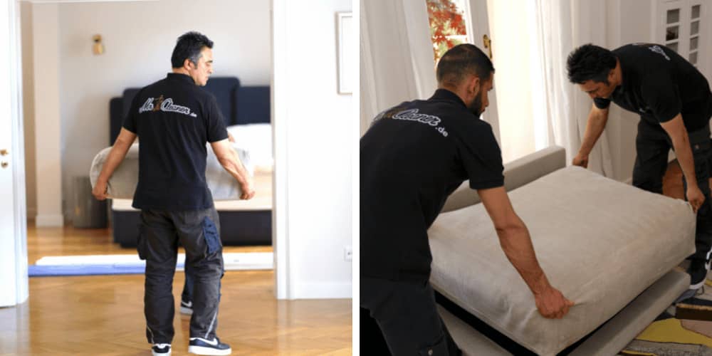 Einsatz unserer Profis bei einer Sofareinigung