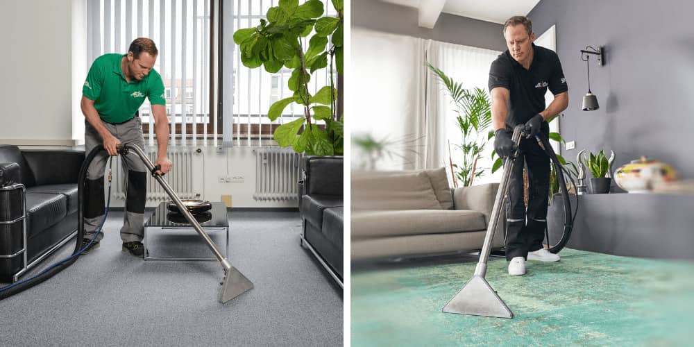 Einsatz unserer Profis bei der Teppichreinigung