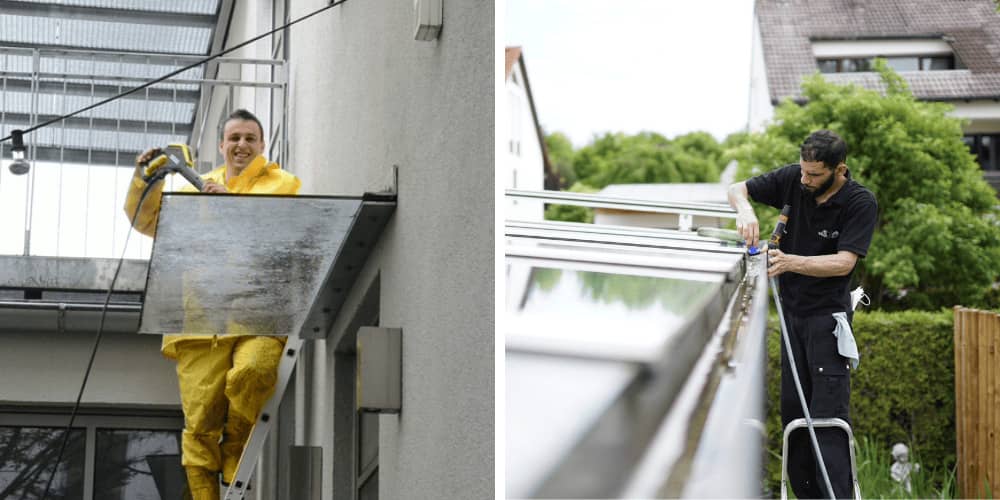 Einsatz unserer Profi Fensterputzer