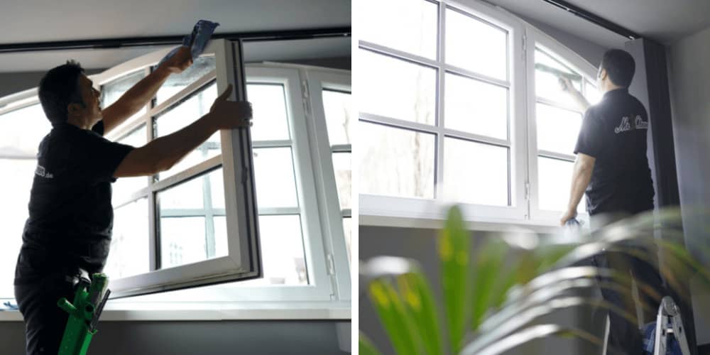 Einsatz unserer Profi Fensterputzer