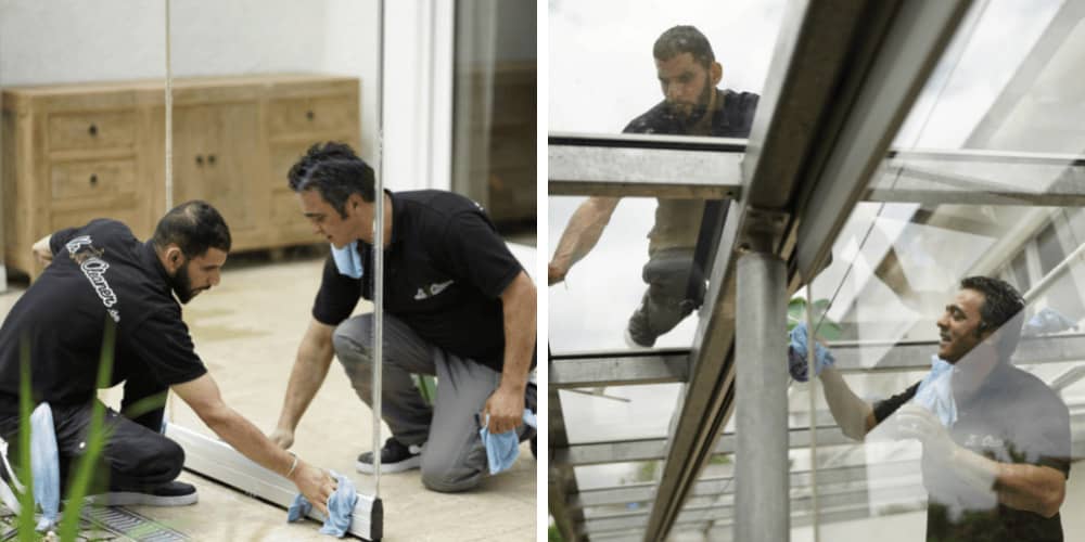 Einsatz unserer Profi Fensterputzer